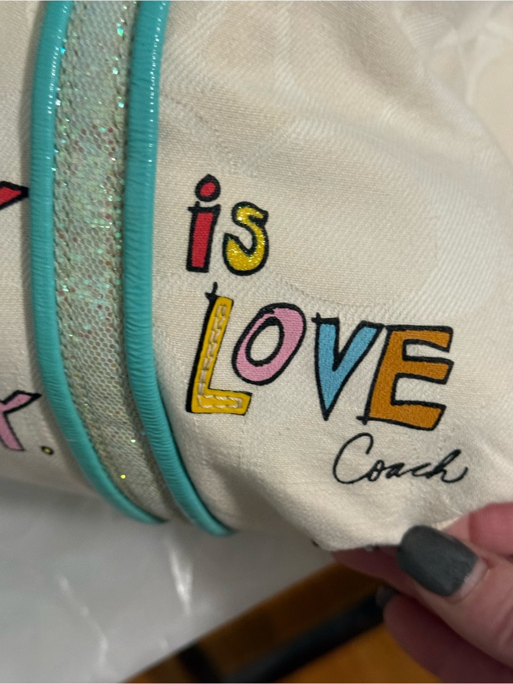 Y2K!!! Coach RARE” Multicolor Poppy Script Tote! 🥳🥳❌❌ - Picture 16 of 16